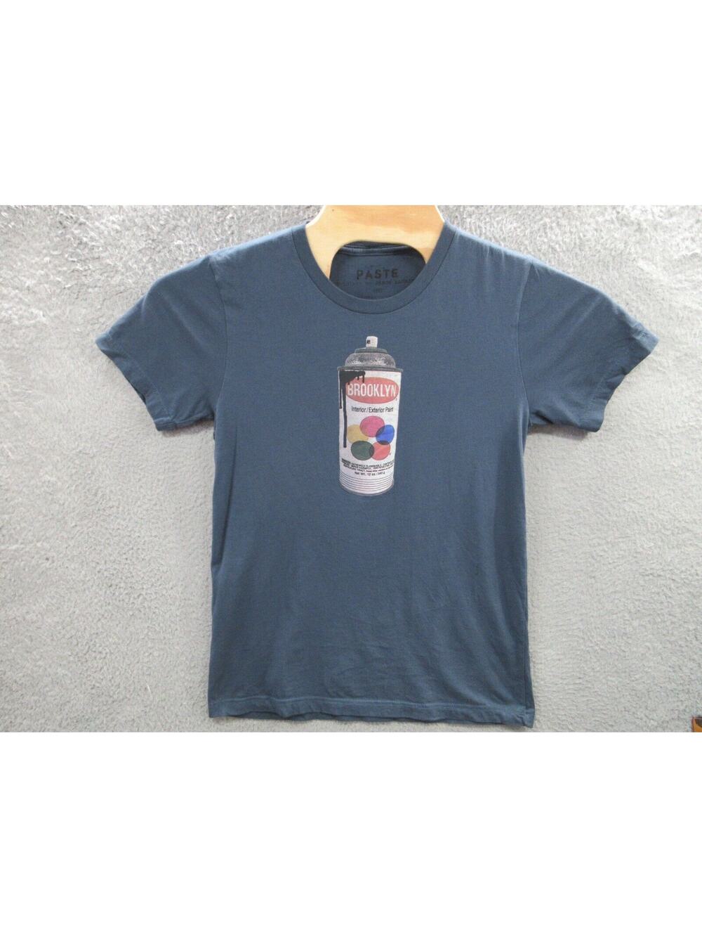 PASTE Jason Laurits Men's Medium BROOKLYN SPRAYPAINT GRAFFITI T-shirt